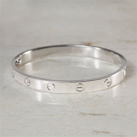 white gold screw bracelet